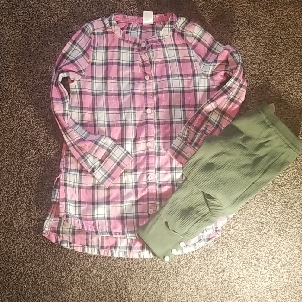 Girls Size 7 Carter's Pink tunic with Leggings